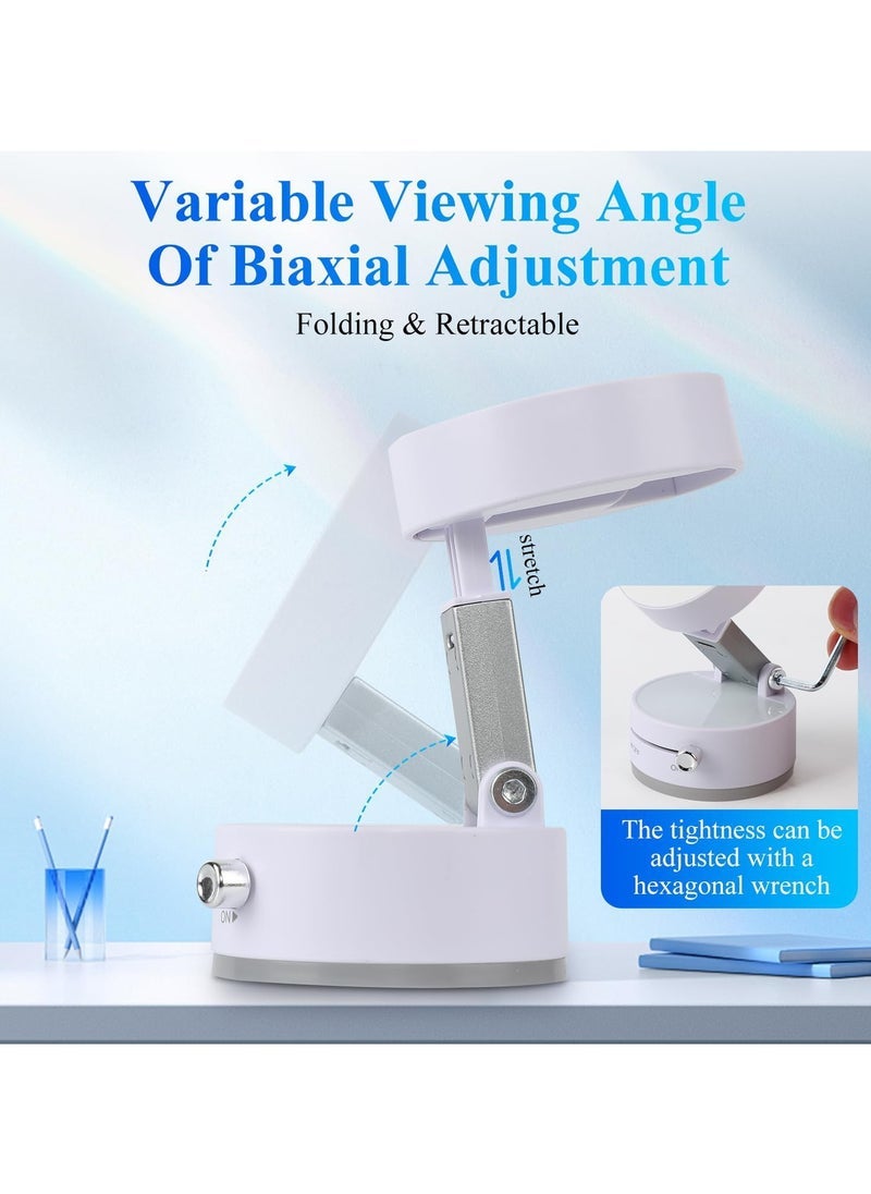 ELTRAZONE Vacuum Magnetic Suction Phone Holder, 2025 New Magnetic Suction Phone Mount, Foldable Portable Double-Sided Vacuum Magnetic adsorption Adjustable Mobile Phone Holder For All Phones White - Image 5