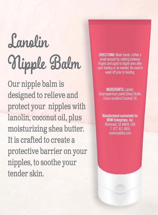 Mommy's Bliss Lanolin Nipple Balm Breastfeeding Cream with Coconut Oil & Shea Butter, Soothing Cream for Sore, Cracked Nipples, Safe for Nursing Babies, Flavorless, 2 Oz - Image 2