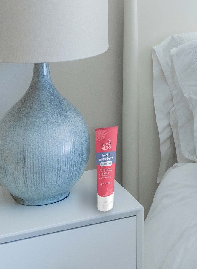 Mommy's Bliss Lanolin Nipple Balm Breastfeeding Cream with Coconut Oil & Shea Butter, Soothing Cream for Sore, Cracked Nipples, Safe for Nursing Babies, Flavorless, 2 Oz - Image 4