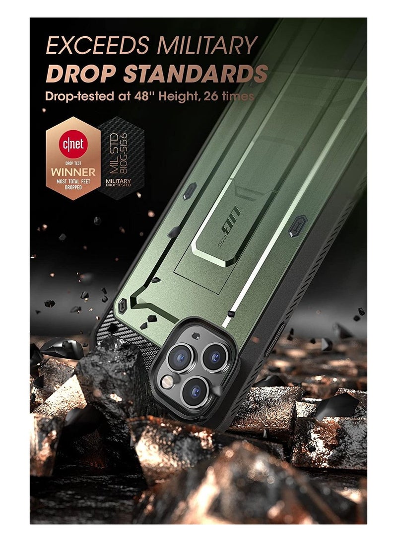 SupCase Unicorn Beetle Pro Series Case for iPhone 13 Pro Max (2021 Release) 6.7 Inch, Built-in Screen Protector Full-Body Rugged Holster Case (Guldan) - Image 2