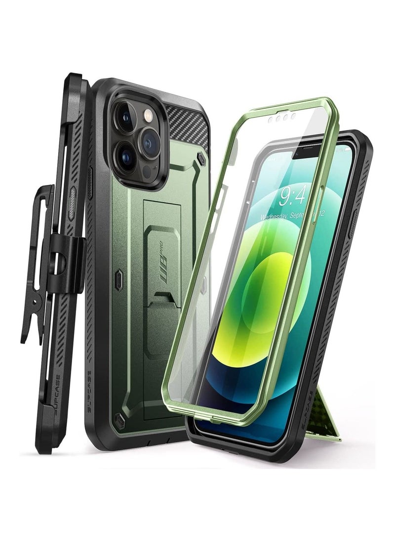 SupCase Unicorn Beetle Pro Series Case for iPhone 13 Pro Max (2021 Release) 6.7 Inch, Built-in Screen Protector Full-Body Rugged Holster Case (Guldan) - Image 1