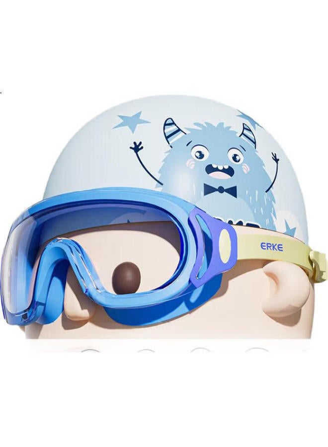 Erke Children'S Large Frame Swim Goggles High Definition Anti-Fog Waterproof Swimming Diving Goggles Boys Girls Kids Swimming Equipment - Dynamic Black - Image 1