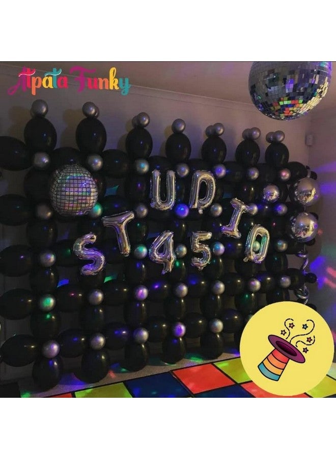 أتباتا فانكي بالونات Atpata Funky Disco Theme لحفلات الرقص ذات الطابع الديسكو لتزيين موضوع الديسكو (كرة ديسكو رباعية الأبعاد - قطعتان) - Image 3
