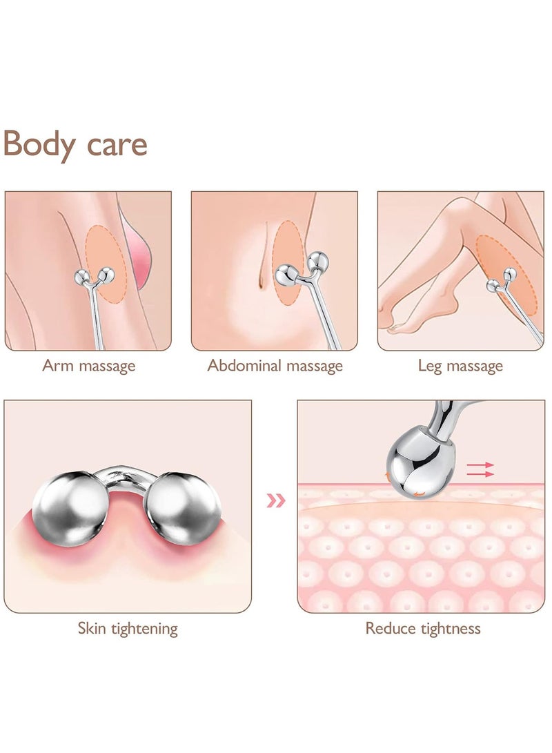 عام جهاز تدليك أسطواني للوجه، أداة تدليك الوجه المعدنية ثلاثية الأبعاد غواشا لتقليل الانتفاخات وشد الوجه ومكافحة الشيخوخة وشد الجلد - Image 3