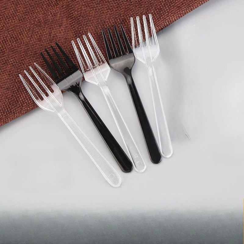 105pcs Transparent Cake Forks Dessert Forks Salad Forks Appetizer Forks Fruit Forks For Cakes Pastries Birthday Takeaway - Image 2