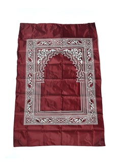 Islam Prayer Mat With Qibal Finder Compass  Portable Travel Prayer Mat For Both Men And Women  Red Color Prayer Rug With Compass