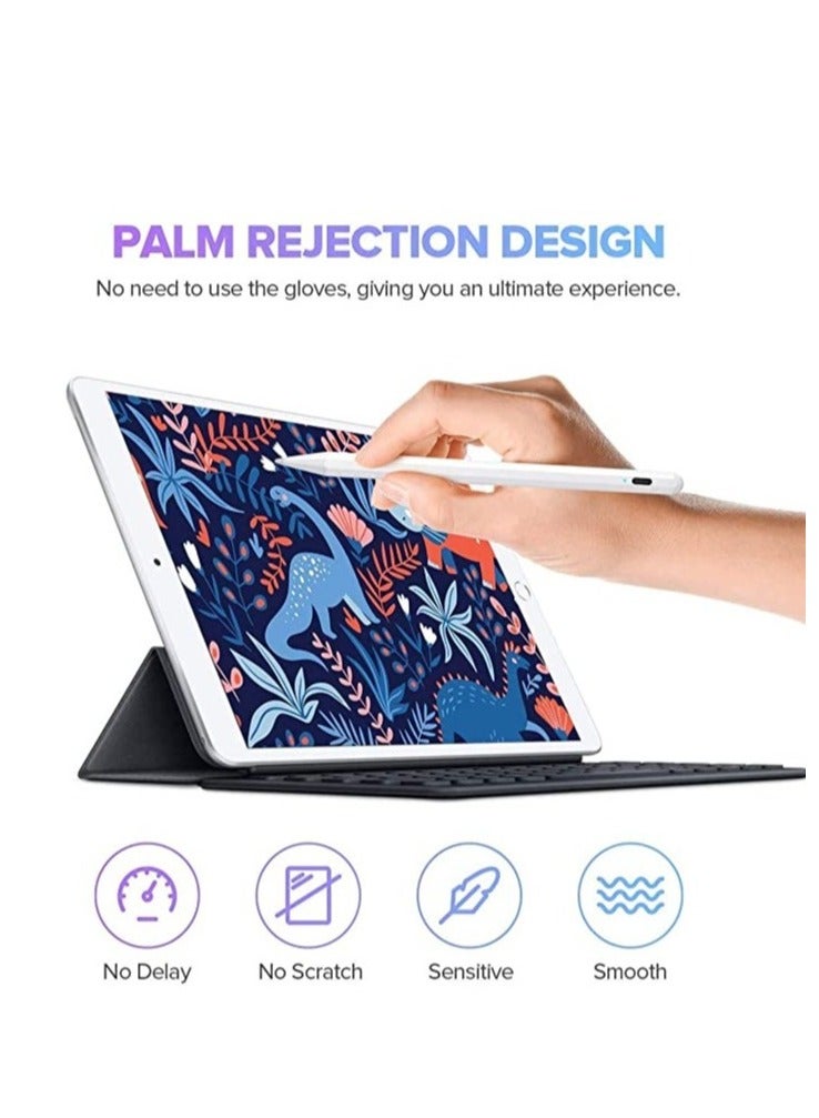 ELTRAZONE Capacitive Stylus Pen For Phone Tablet Touch Screen Pen for Android/IOS Apple iPad Tablet Samsung Stylus Pen Touch Pencil Draw (White) - Image 2