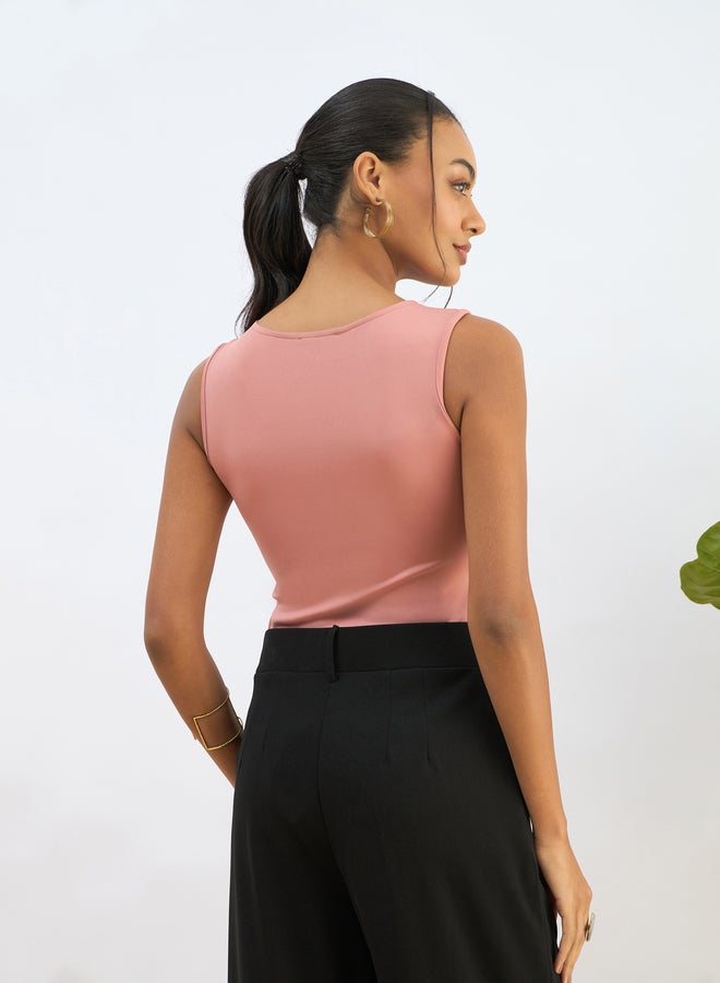 ساسافراس سوت نسائي وردي بلا أكمام - Image 5