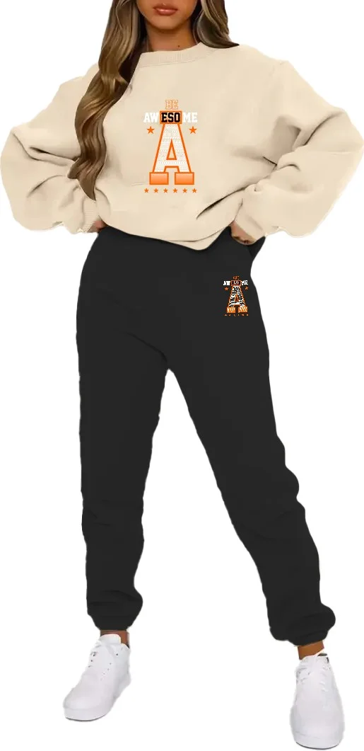 دوغ فش Tracksuit Oversize Avesome Printed Tracksuit Beige
