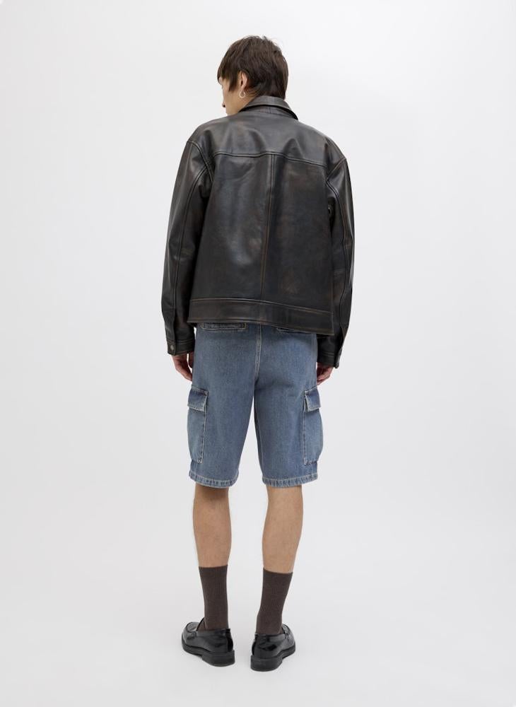 جاك اند جونز شورت جينز أساسي بقصة عادية - Image 2