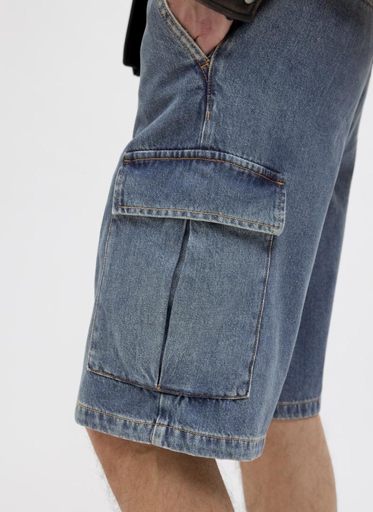 جاك اند جونز شورت جينز أساسي بقصة عادية - Image 3