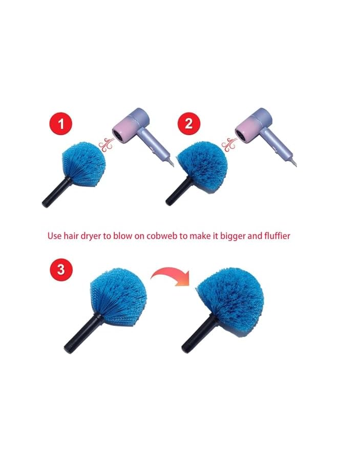 promass Cobweb Duster Replacement Head, Duster with Extension Pole, Outdoor Spider Web Remover, Spiderweb Cleaning Brush, Screw on Cobweb Duster Replacement Head for Pole - Image 2