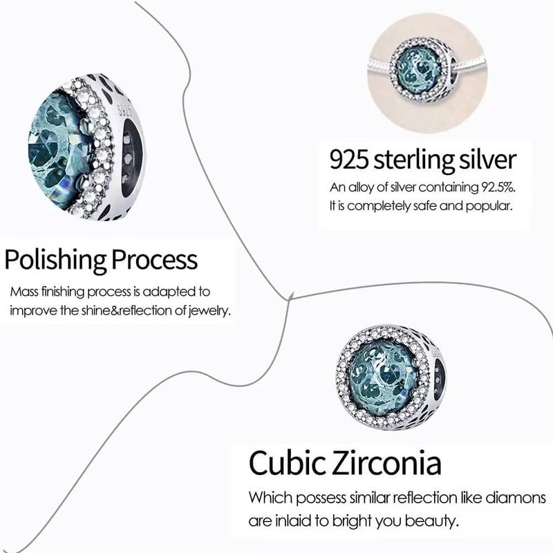 Excefore Charm for Bracelets, 925 Silver Beads for Women's Bracelets & Necklaces Dangle Pendant for Mother's Day - Image 3