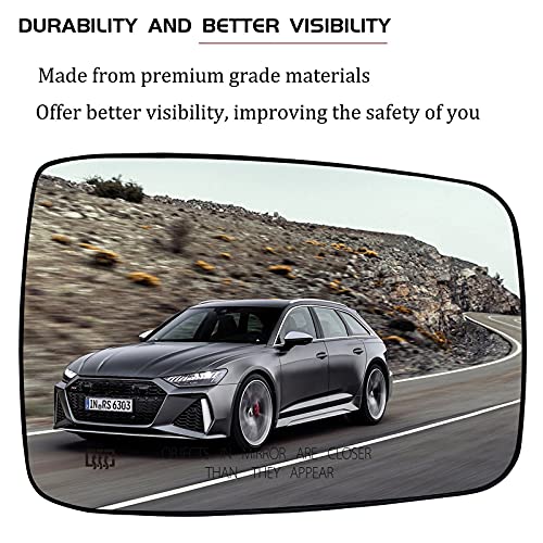 SKARUMMER Passenger Right Side Heated Mirror Glass Replacement for 2009-2018 Dodge Ram 1500 2500 - Side View Heated Convex Mirror Glass with Rear Holder, Replace 68079363AA, 68050299AA - Image 3