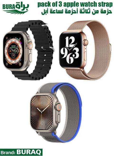 Apple Watch Band Strap For Apple Watch Ultra 2/Ultra 49mm, Series 10 46mm, 9/8/7 45mm, SE2/SE/6/5/4 44mm, 3/2/1 42mm