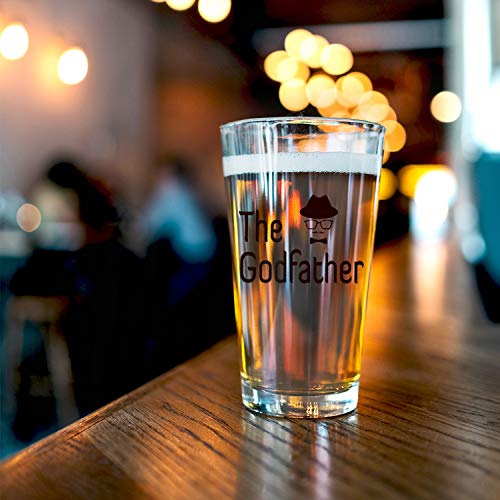 JERIO Godparents Proposal Gift, Godparents Gifts, Baptism Gift for Godparents from Godchild Godfather Beer Glass Godmother Stemless Wine Glass,Christmas Gifts for Godparents - Image 2