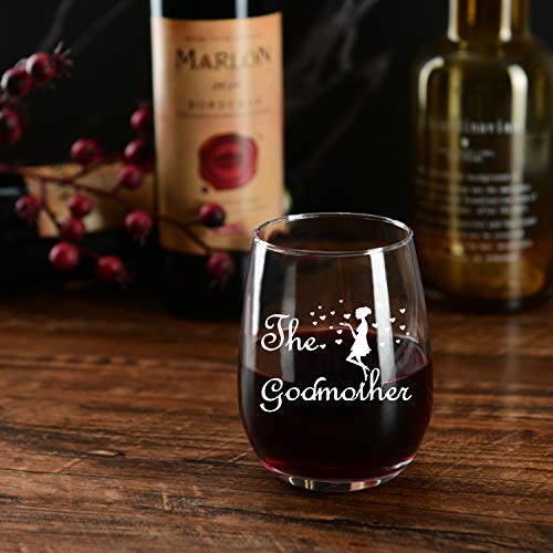 JERIO Godparents Proposal Gift, Godparents Gifts, Baptism Gift for Godparents from Godchild Godfather Beer Glass Godmother Stemless Wine Glass,Christmas Gifts for Godparents - Image 3
