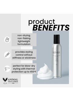 Kenra Professional Volume Mousse Extra 17 | Firm Hold Mousse | All Hair Types | 8 Oz  - Image 2