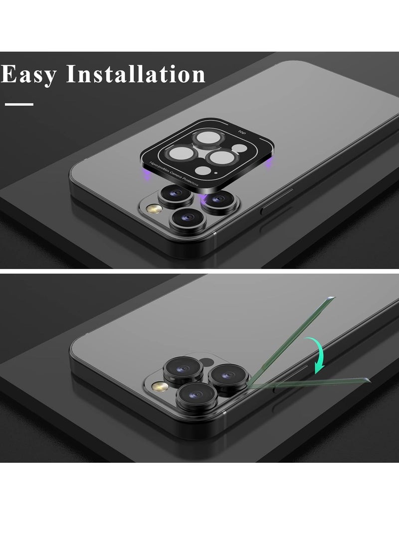 ELTRAZONE - Designed for iPhone 14 Pro Max Camera Lens Protector, for iPhone 14 Pro Camera Lens Protector, Individual Metal Anti Scratch HD Clear Case Friendly Tempered Glass Camera Cover, 1 Set - Image 1