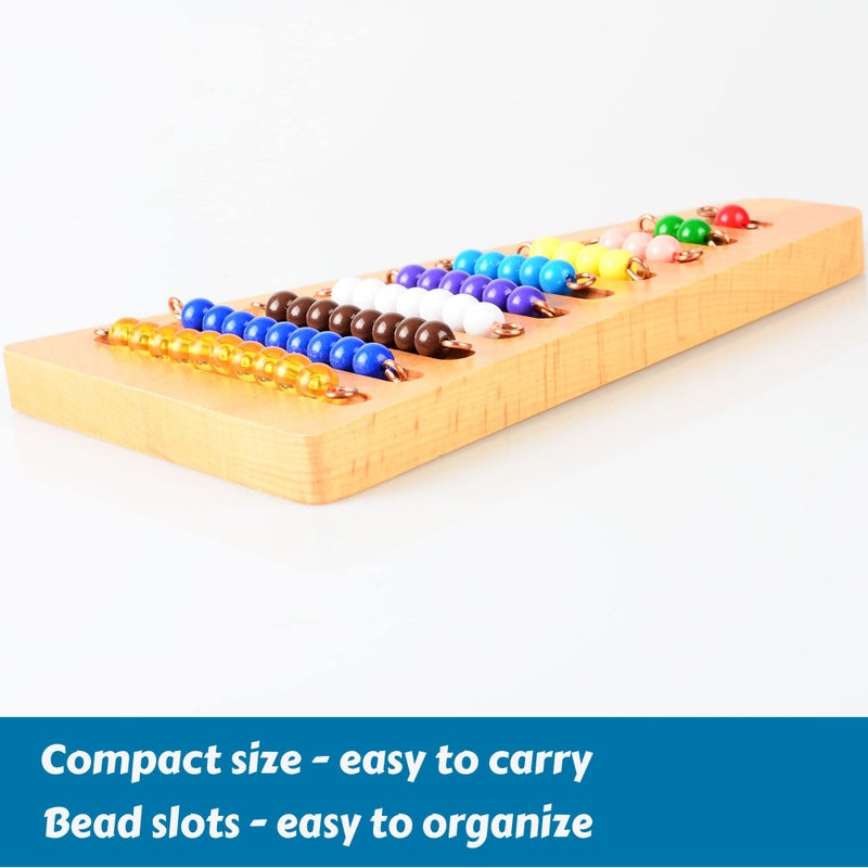 BOHS Montessori Bead Stair Set, 1-10 Counting, with Sorting Tray- Compact Educational Toy for Preschool Learning - Image 5