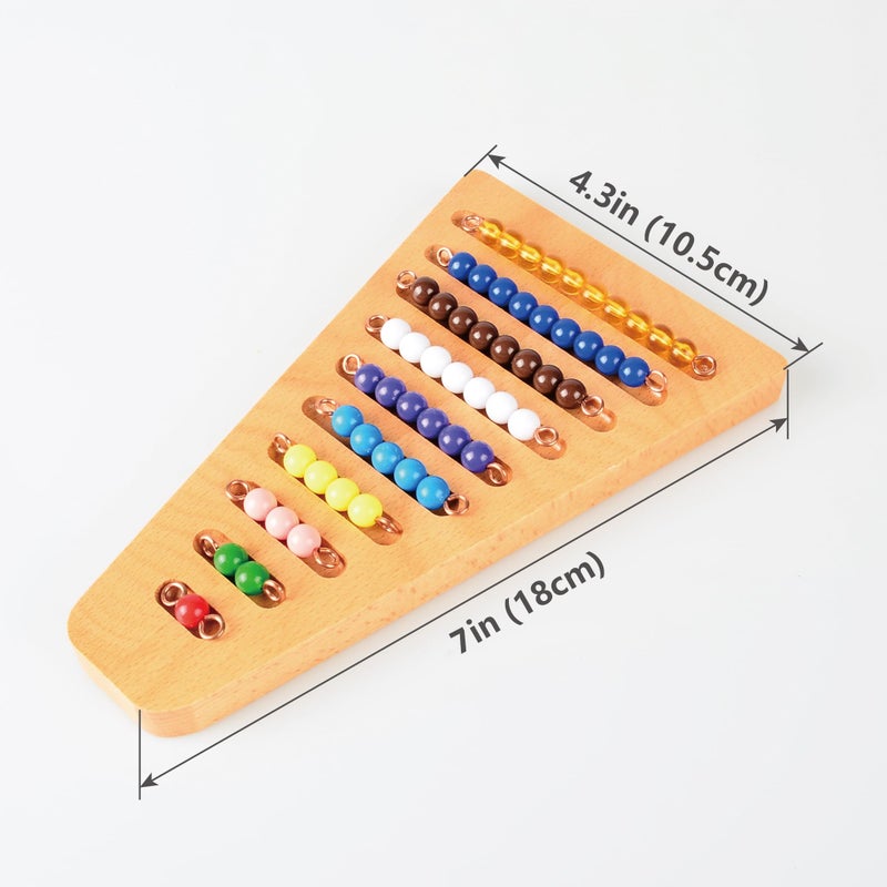 BOHS Montessori Bead Stair Set, 1-10 Counting, with Sorting Tray- Compact Educational Toy for Preschool Learning - Image 3