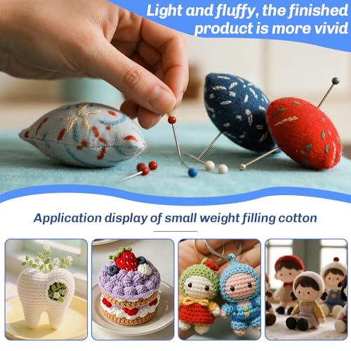 Bupete 1.8oz/50g Stuffing for Stuffed Animals, (1.8oz~4.18lb) Stuffings for Crafts Clouds, Polyfill Stuffing, Stuffing for Crochet Animals Polyester Fiber Fill Resilience for Animal Stuffings - Image 5