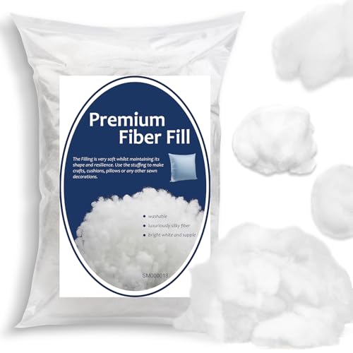 Bupete 1.8oz/50g Stuffing for Stuffed Animals, (1.8oz~4.18lb) Stuffings for Crafts Clouds, Polyfill Stuffing, Stuffing for Crochet Animals Polyester Fiber Fill Resilience for Animal Stuffings - Image 1