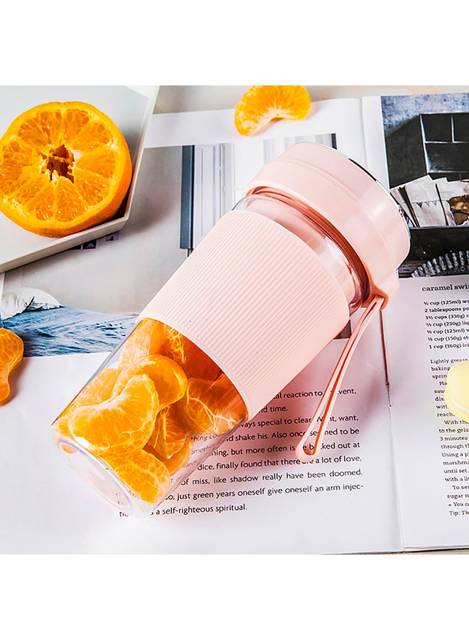 Flash Hawk Electric Blender And Portable Juicer Cup 400 ml 50 W ZS-002 Pink/Clear - Image 5
