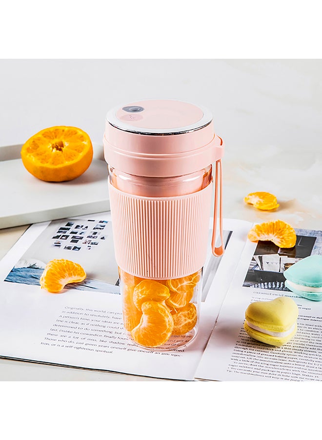 Flash Hawk Electric Blender And Portable Juicer Cup 400 ml 50 W ZS-002 Pink/Clear - Image 4