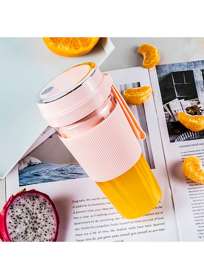 Flash Hawk Electric Blender And Portable Juicer Cup 400 ml 50 W ZS-002 Pink/Clear - Image 3
