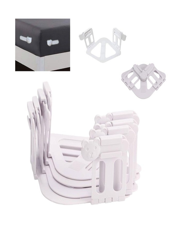 Bed Sheet Holders for Corners - 4 Pieces Heavy Duty Bed Sheet Grippers Upgraded Foldable, Anti-Slip, Invisible Fitted Sheet Holder Universal Fit - Image 1