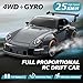 ACAMMZAR RC Drift Car Pro Upgraded with Gyro 124 Full Proportional Remote Control Car 25KMH 4WD High Speed RC Cars with Lights Extra Racing Tires Vehicle for Adults Kids Boys Girls Gray - Image 4