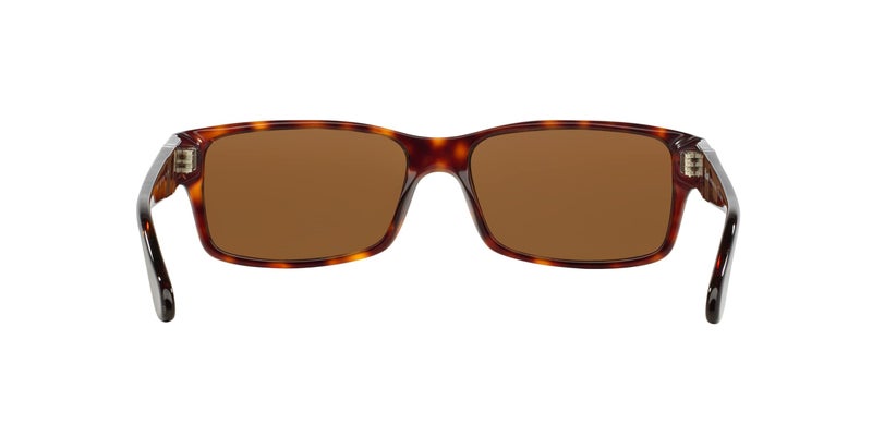 Persol PO2803S Rectangular Sunglasses, Havana/Brown Polarized, 58 mm - Image 4