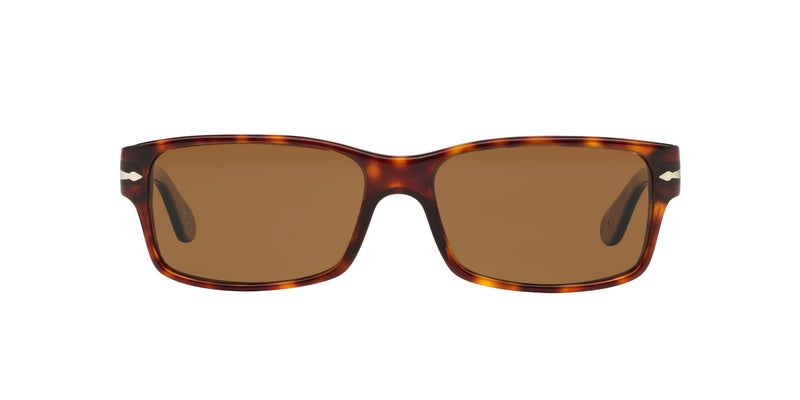 Persol PO2803S Rectangular Sunglasses, Havana/Brown Polarized, 58 mm - Image 3