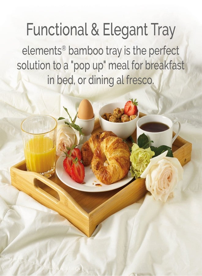 Elements Bamboo Bed Tray, Breakfast Tray with Folding Legs, Serving Tray, TV Tray Table, Portable Tray, Eco-Friendly Bamboo Tray, 24.7x11.8x8.5 Inch, Natural - Image 5