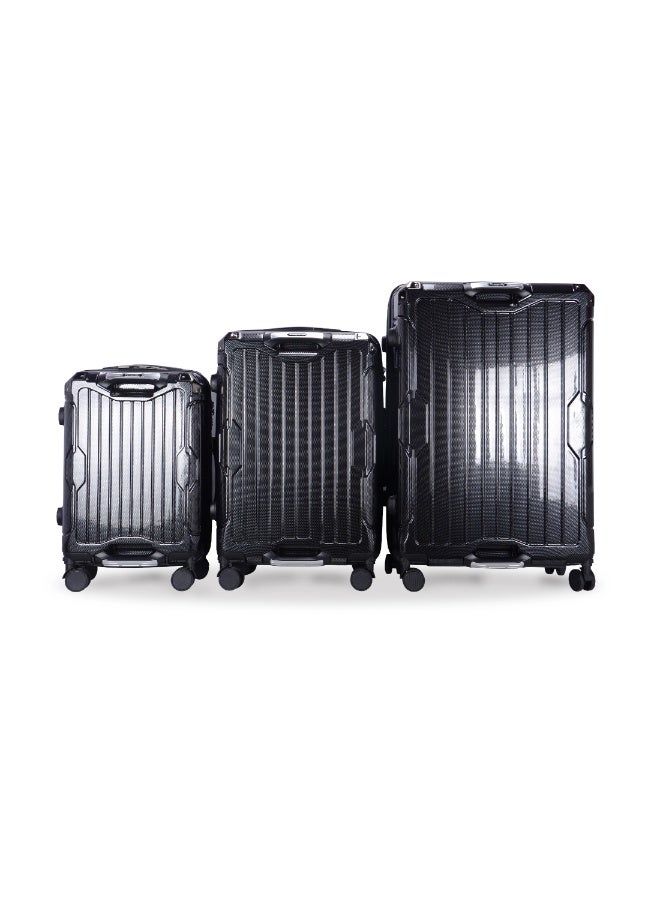 20 في 24 في 28 في مجموعة أمتعة السفر المواد الكمبيوتر الشخصي مع قفل كلمة مرور مدمجة ، نظام عربة اليد من الألومنيوم ، مناسبة للاستخدام في الرحلات ، حفلات الزفاف ، وأماكن أخرى مثل حمل الأمتعة