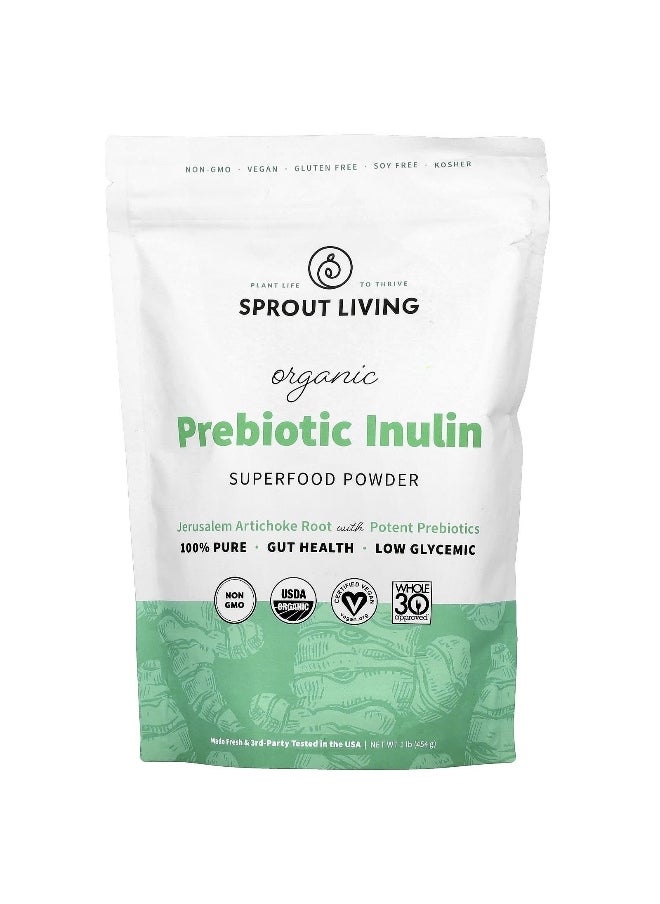 Sprout Living Sprout Living, Organic Prebiotic Inulin, Superfood Powder, 1 lb (454 g)  - Image 1