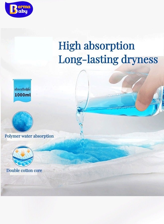 Berma Baby Adult Diapers ，Tape High Absorption M/L/XL (10pcs/1pack) Disposable Briefs Pee Incontinence Underwear Unisex Diapers  - Image 4