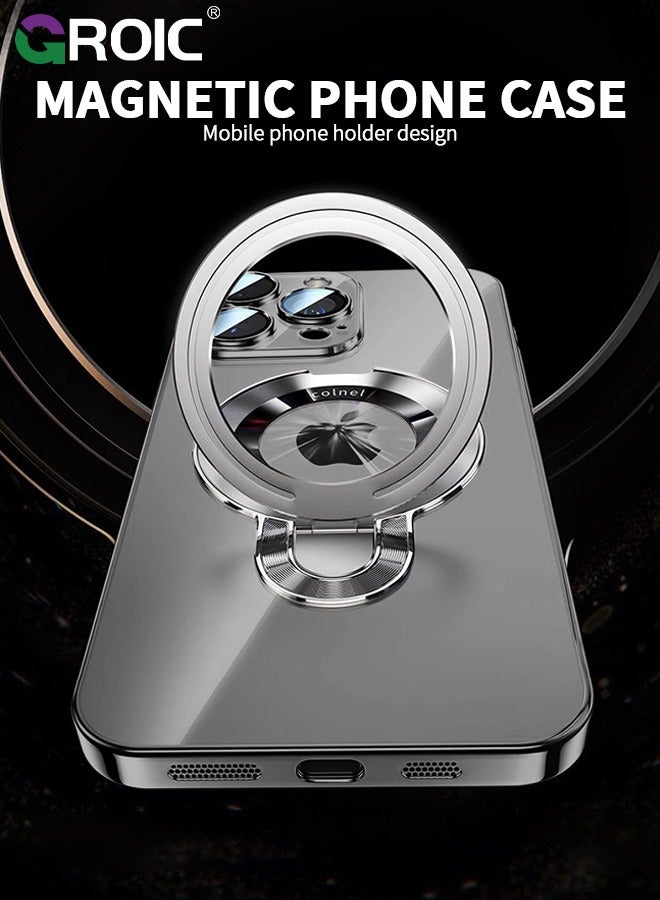 GROIC iPhone 16 Pro Case,iPhone 16 Pro Magnetic Phone Case with Screen Protectors, Compatible with MagSafe iPhone 16 Pro Phone Cover,Shockproof Slim Transparent Phone Shell for iPhone 16 Pro 6.3'' - Image 2