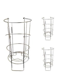 Rahul Professionals Fire Extinguisher Stand for 6kg 4kg Fire Extinguisher Stand White Color Pack of 3  - Image 1