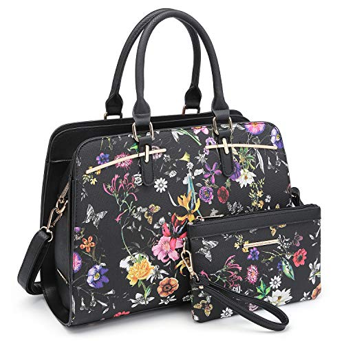 DASEIN Women Handbag Wallet Tote Shoulder Hobo Bag Top Handle Satchel Purse Set 2pcs with 3 Compartments - Image 1