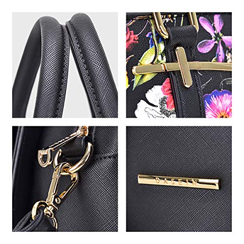 DASEIN Women Handbag Wallet Tote Shoulder Hobo Bag Top Handle Satchel Purse Set 2pcs with 3 Compartments - Image 4