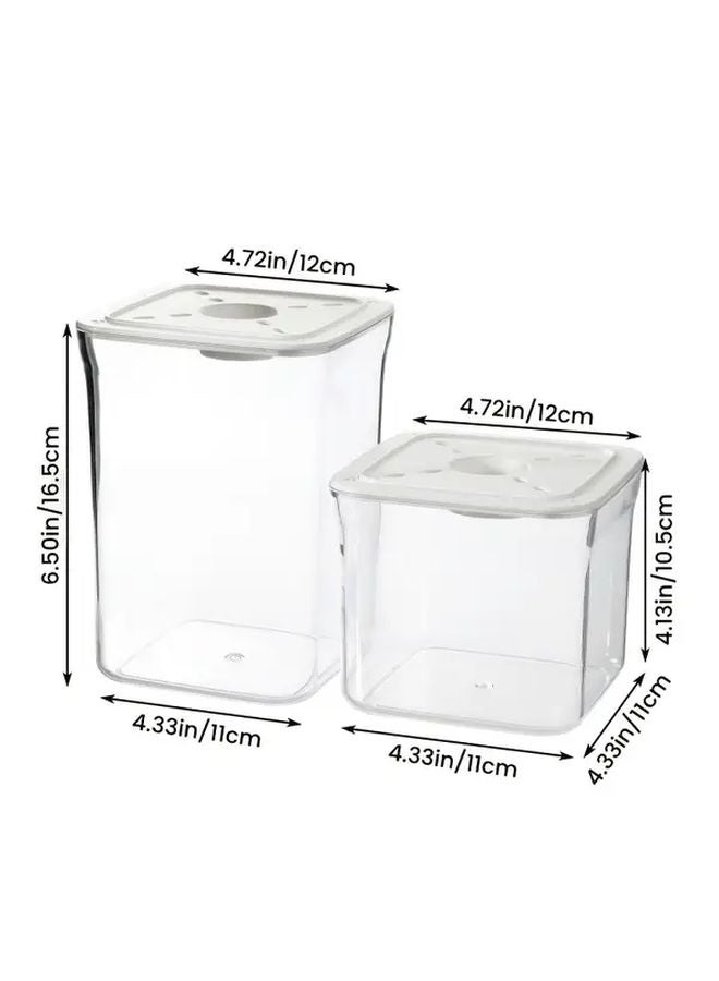 حوض أسماك بلاستيكي صغير مربع مع غطاء شفاف لتزيين المنزل - Image 3