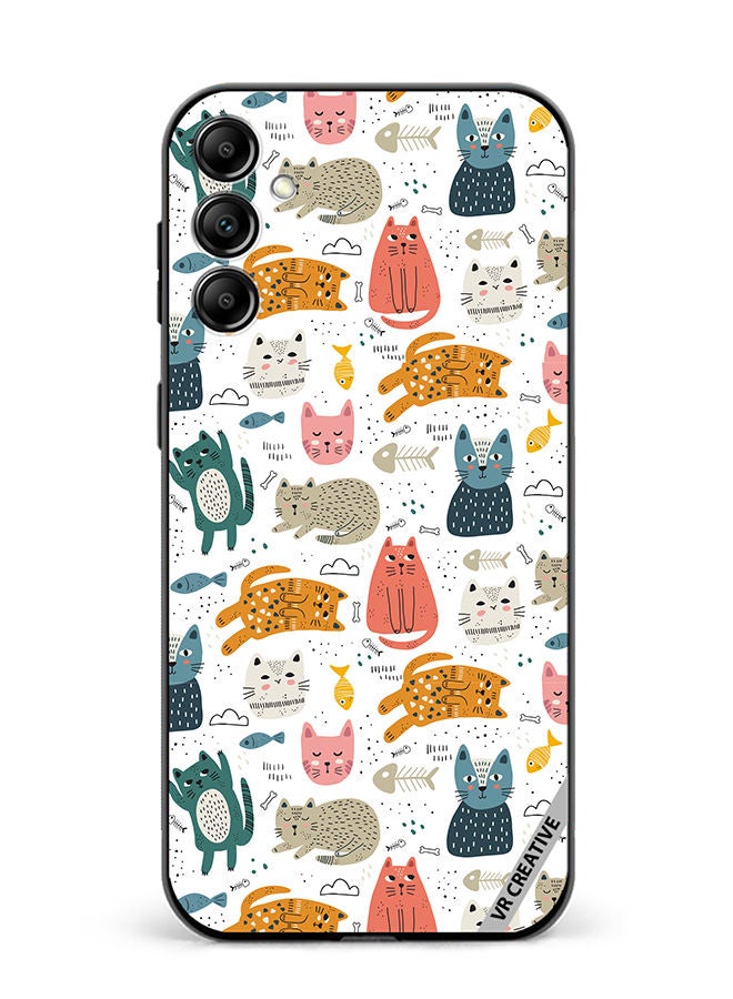 VR CREATIVE Protective Case Cover For Samsung Galaxy M54 Chilling Cat Pattern Design Multicolour - Image 1