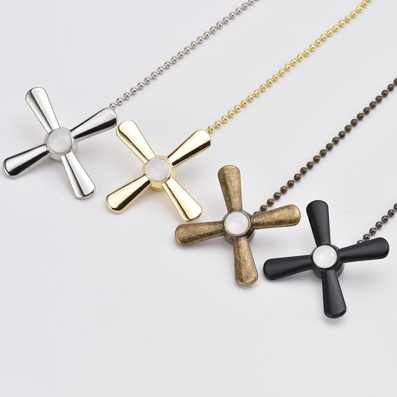 Bronze Pendant Fan Light Bulb Pull Chain Set of 2 Frosted Fixture - Image 3