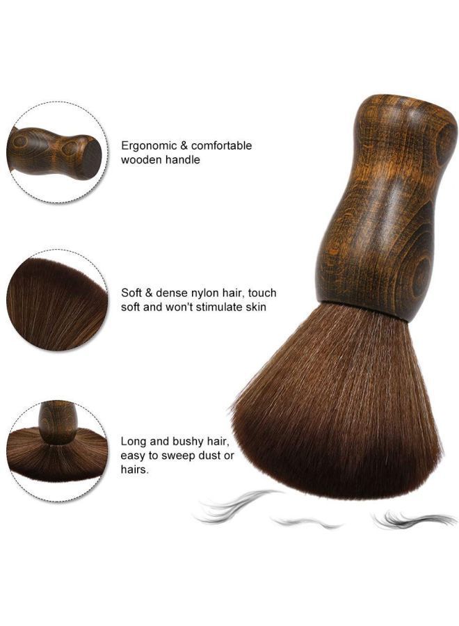 NIBEMINENT Soft Barber Neck Face Duster Brush Brown - Image 4