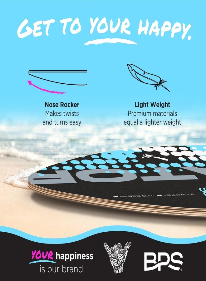 بي بي أس لوح التزلج على الماء "جيتور" من بي بي إس، مقاس 30 بوصة - لوح تزلج خشبي مطلي بالإيبوكسي مع وسادات من مادة EVA - لا حاجة للشمع - مناسب للمبتدئين والمحترفين - لوح تزلج متوسط (أسود) - Image 5