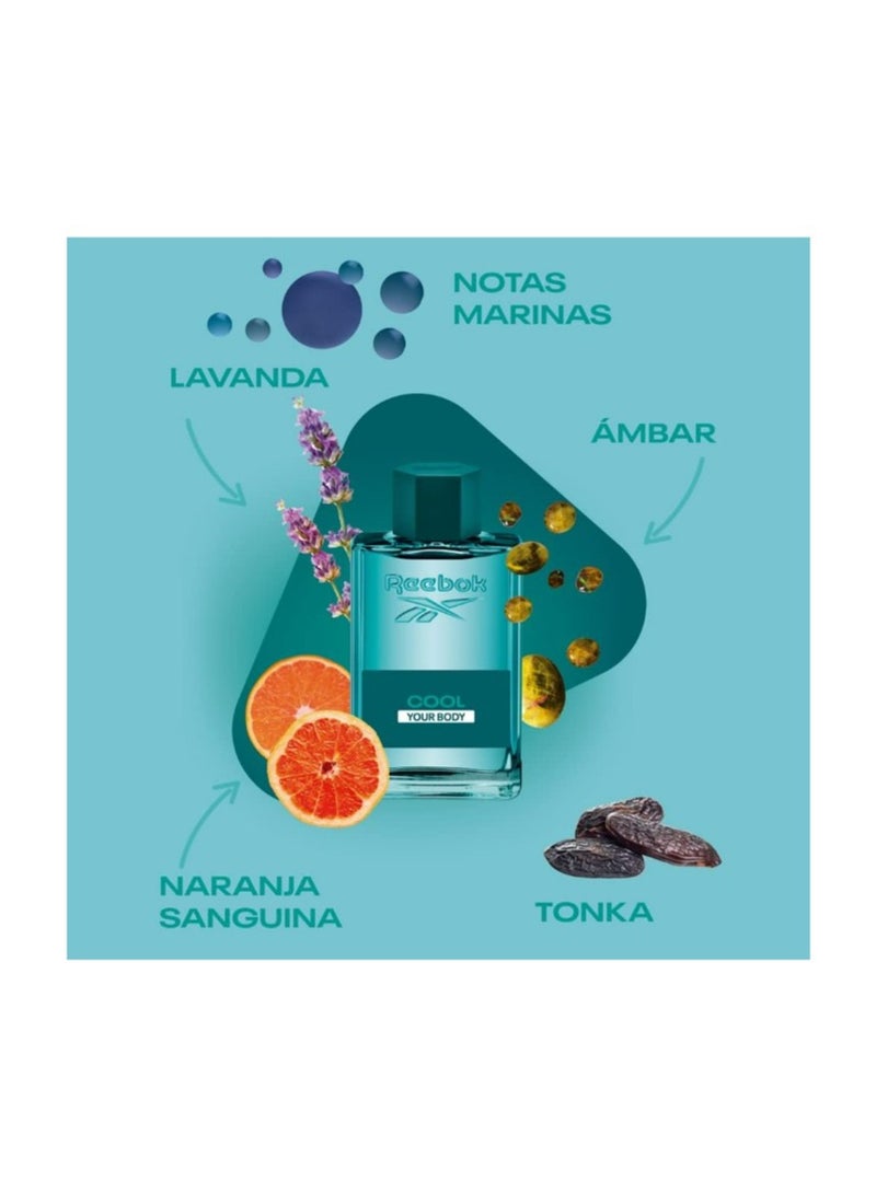 Reebok Cool Your Body Perfumes Men's Eau de Toilette 100 ml - Image 3