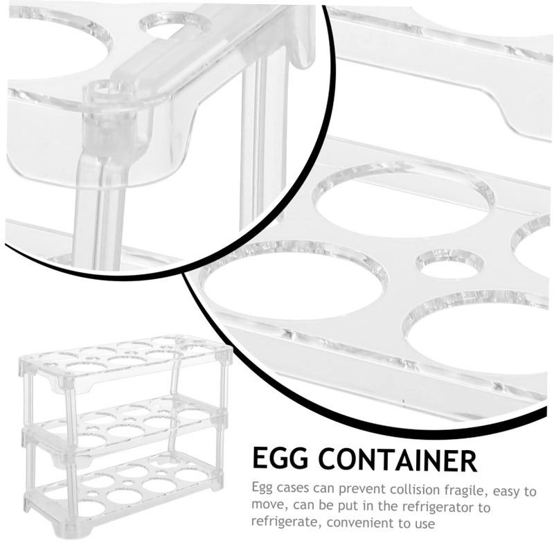 Stackable Egg Storage Container 22 3X16 2X10 1CM Space Saving Design For Refrigerator - Image 3