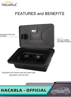 HACARLA RV Shower Kit RV Weatherproof Exterior Shower Box Kit with Lock RV Camper Shower Faucet Outdoor Washing Kit for Camping Rv Motorhome Trailer Boat and Yacht RV Spare Parts  - Image 5